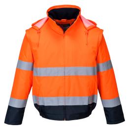 Jachetă bomber hi-vis 2 în 1, contrast essential lite bomber 