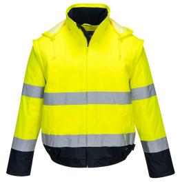 Jachetă bomber hi-vis 2 în 1, contrast essential lite bomber 