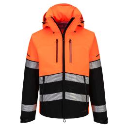 Pw3 jachetă de ploaie cu glugă hi-vis (3l)