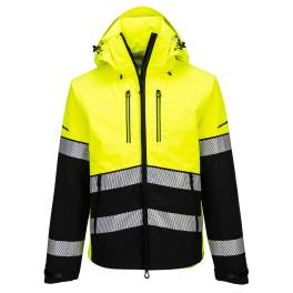 Pw3 jachetă de ploaie cu glugă hi-vis (3l)