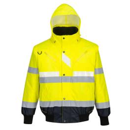 Jachetă glowtex hi-vis 3-in-1 contrast bomber 