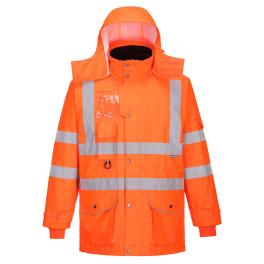 Jachetă de trafic în respirabilă hi-vis 7-in-1 