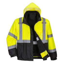 Jacheta 3-in-1 contrast premium bomber hi-vis 