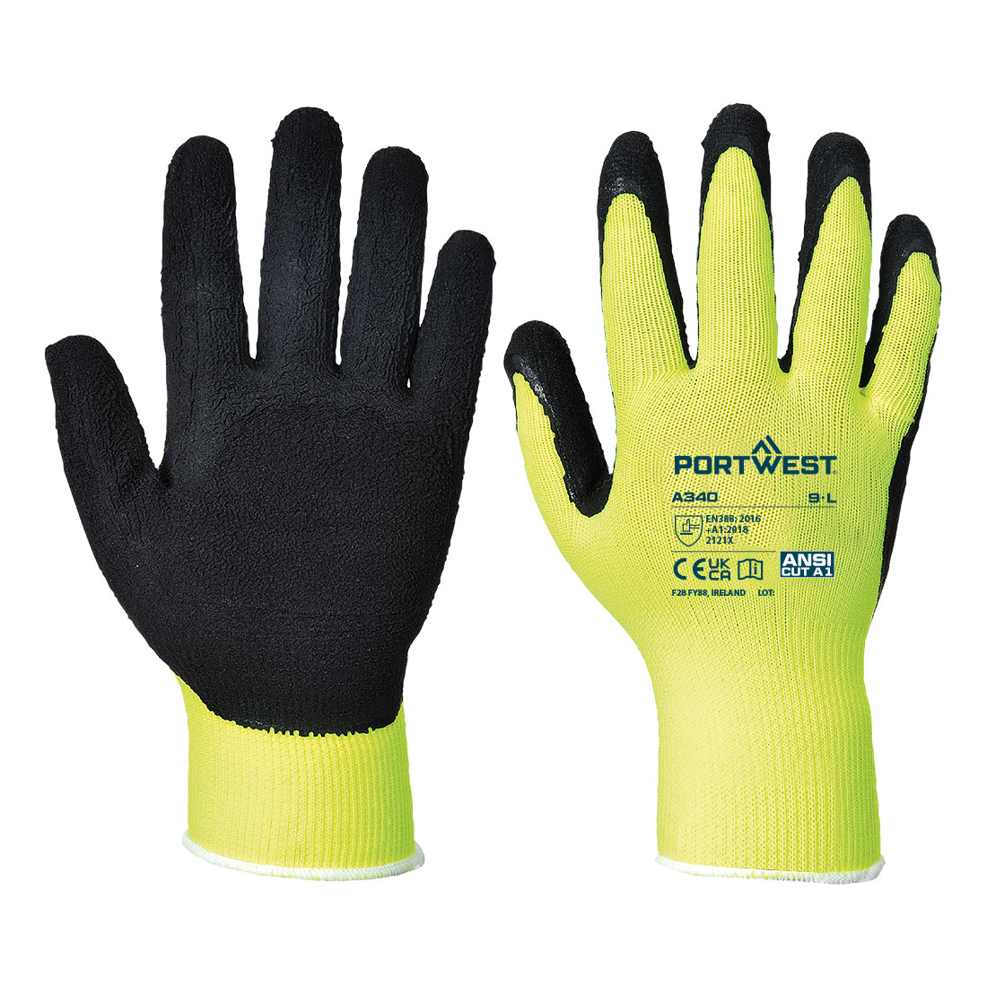 Mănuși hi-vis grip - latex