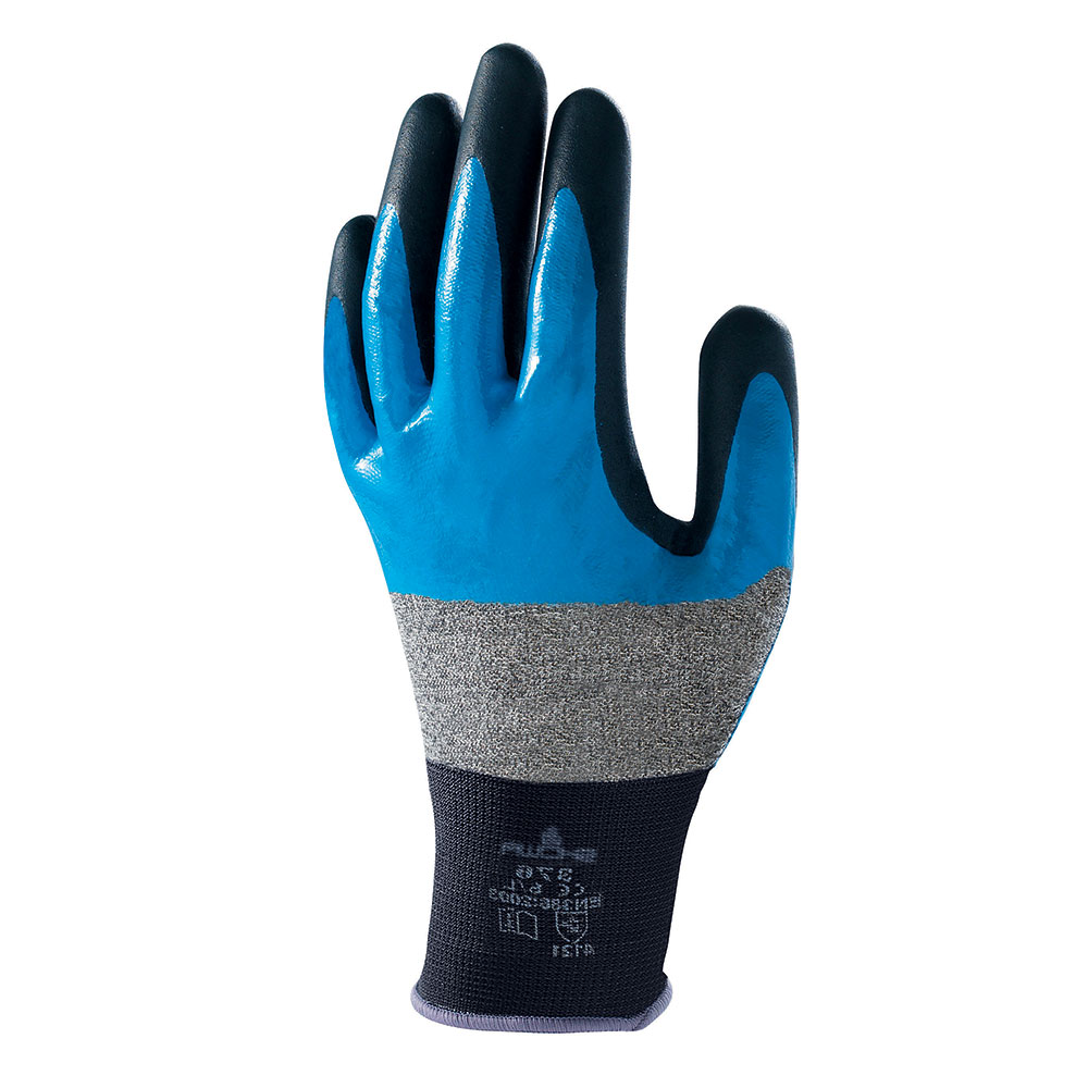 Manusi de protectie mecanica nitrile foam grip ¾ categoria ii, showa, art.c388
